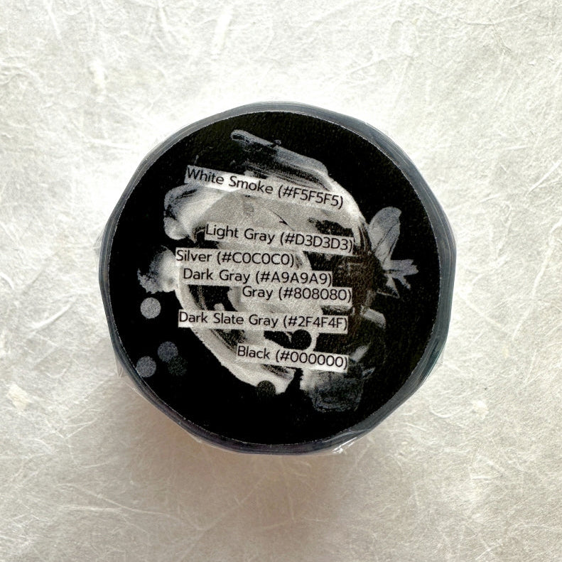 Somesortoffern - Matte Black Muted silver hot-stamped PET tape SAMPLES