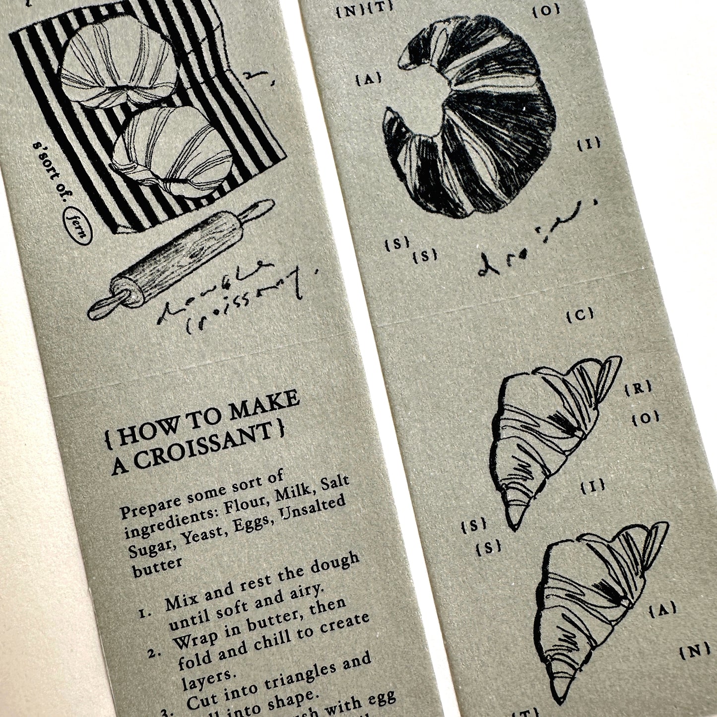 Somesortoffern - How to Make a Croissant sticky memo roll SAMPLES