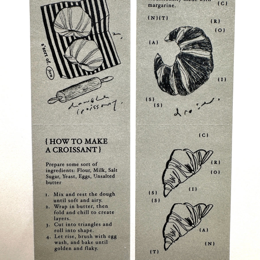 Somesortoffern - How to Make a Croissant sticky memo roll SAMPLES