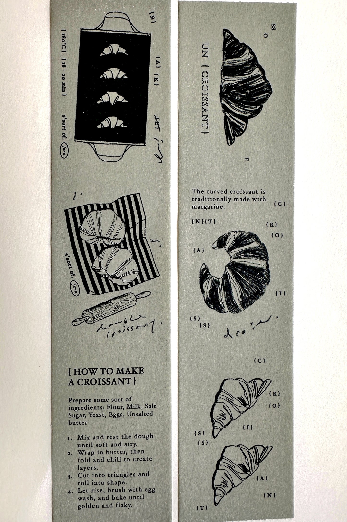 Somesortoffern - How to Make a Croissant sticky memo roll SAMPLES