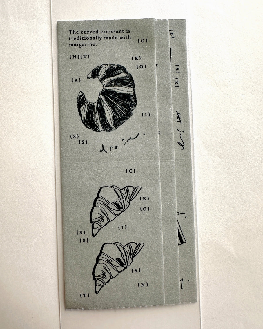 Somesortoffern - How to Make a Croissant sticky memo roll SAMPLES