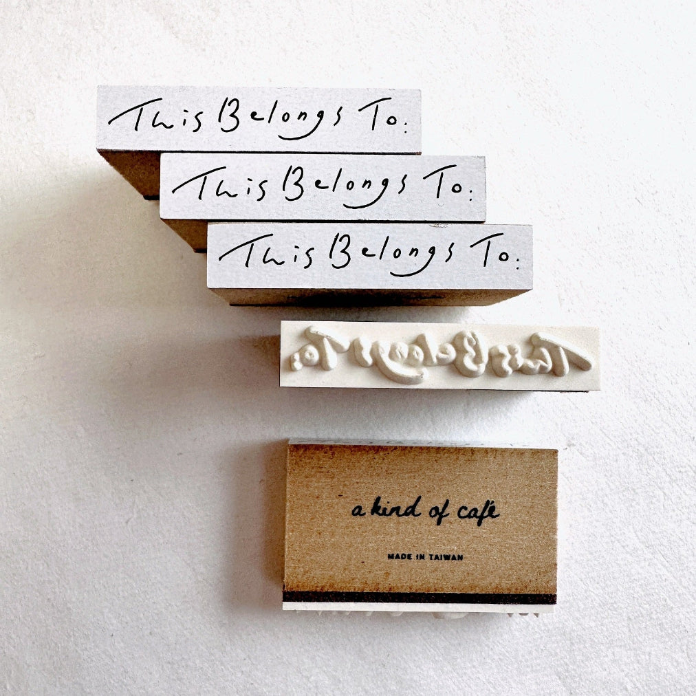 A Kind of Café - This Belongs To rubber stamp
