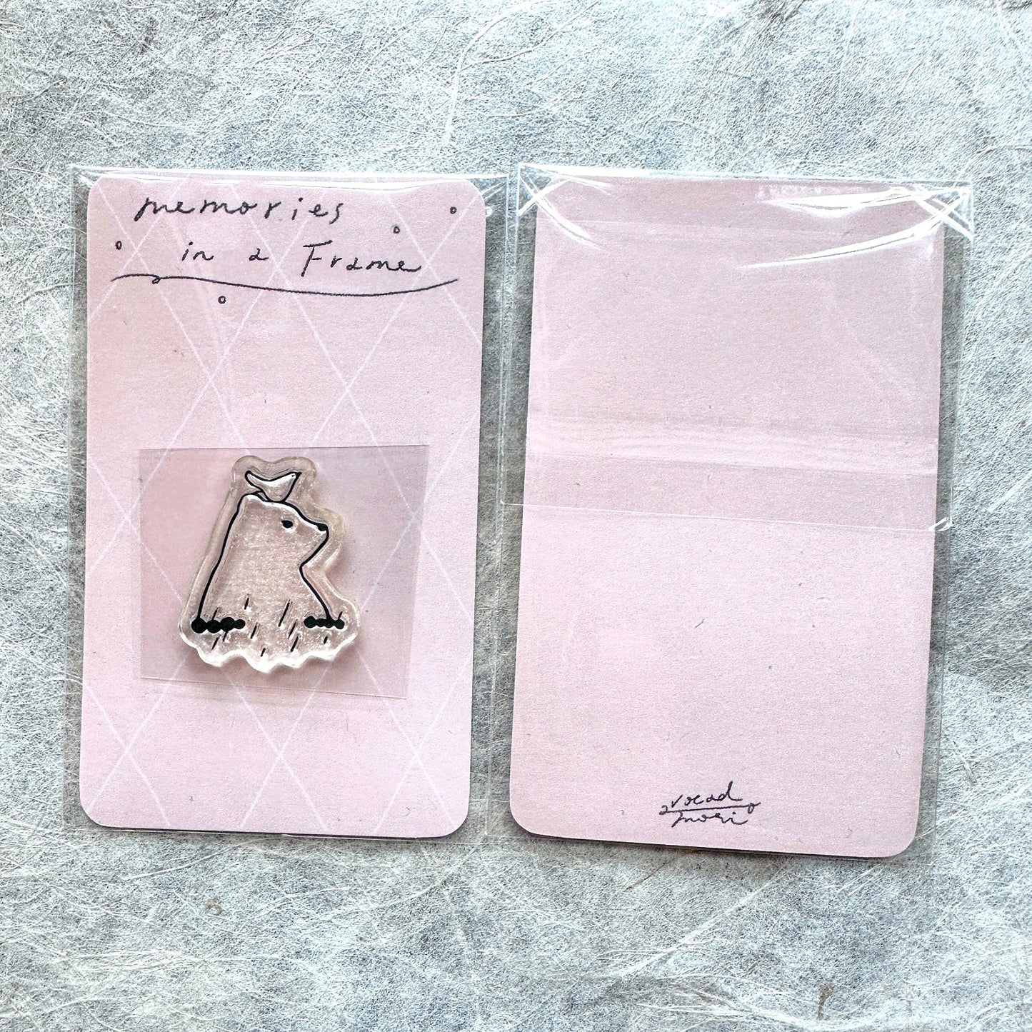 Avocadomori - Bear & Bird / Letter & Ink crystal stamps
