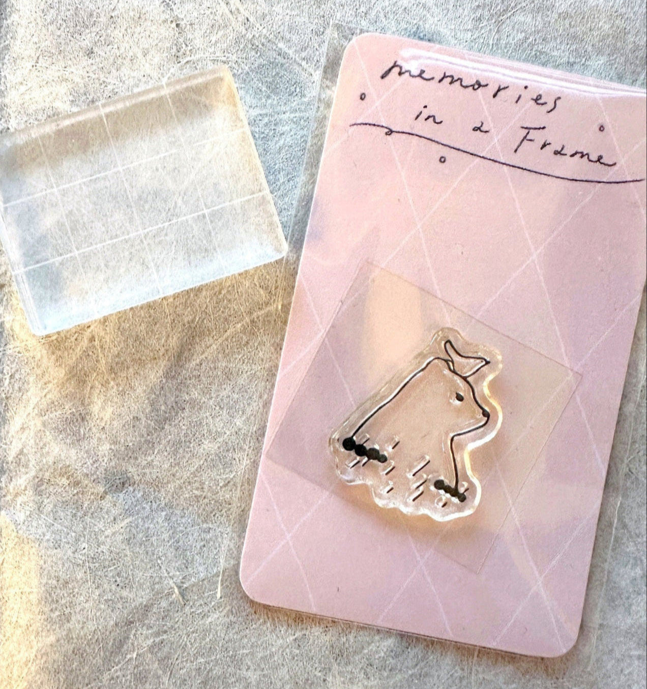 Avocadomori - Bear & Bird / Letter & Ink crystal stamps