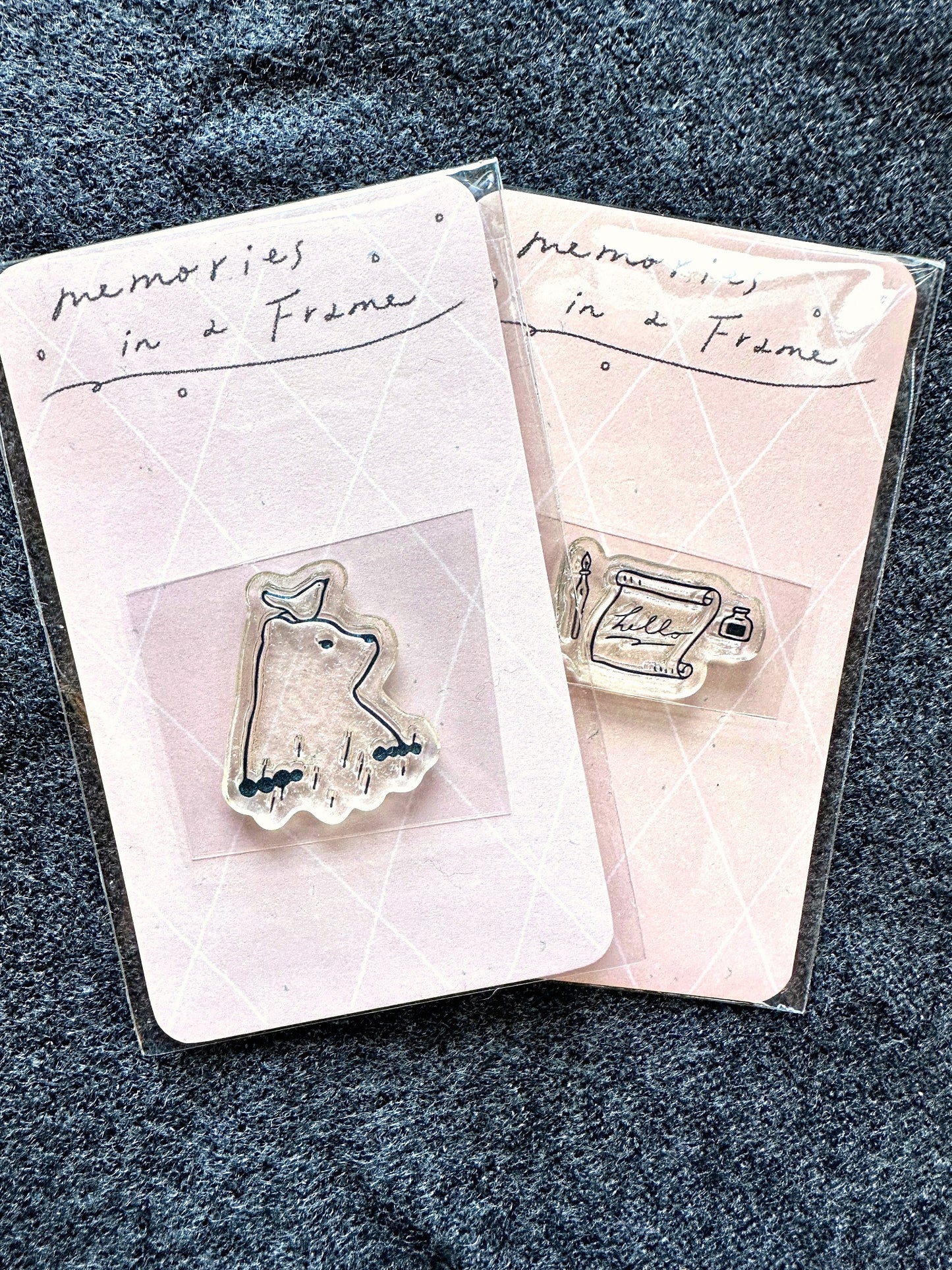 Avocadomori - Bear & Bird / Letter & Ink crystal stamps
