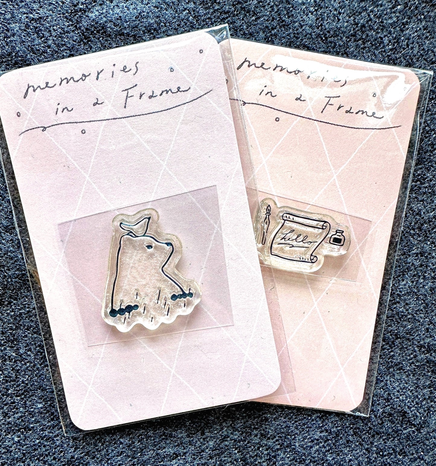 Avocadomori - Bear & Bird / Letter & Ink crystal stamps