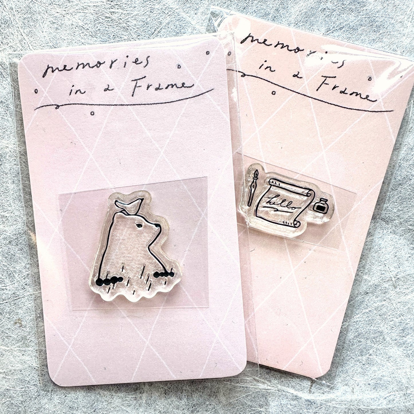 Avocadomori - Bear & Bird / Letter & Ink crystal stamps