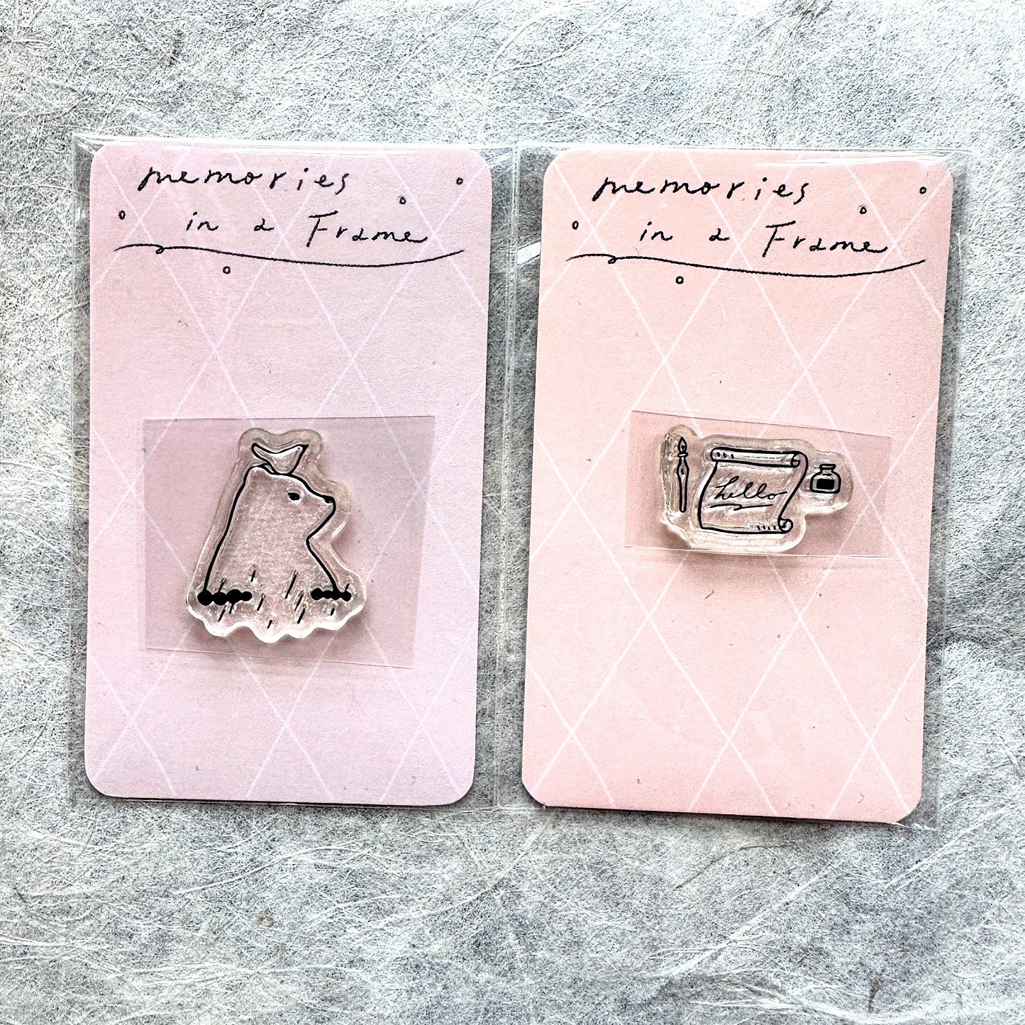 Avocadomori - Bear & Bird / Letter & Ink crystal stamps