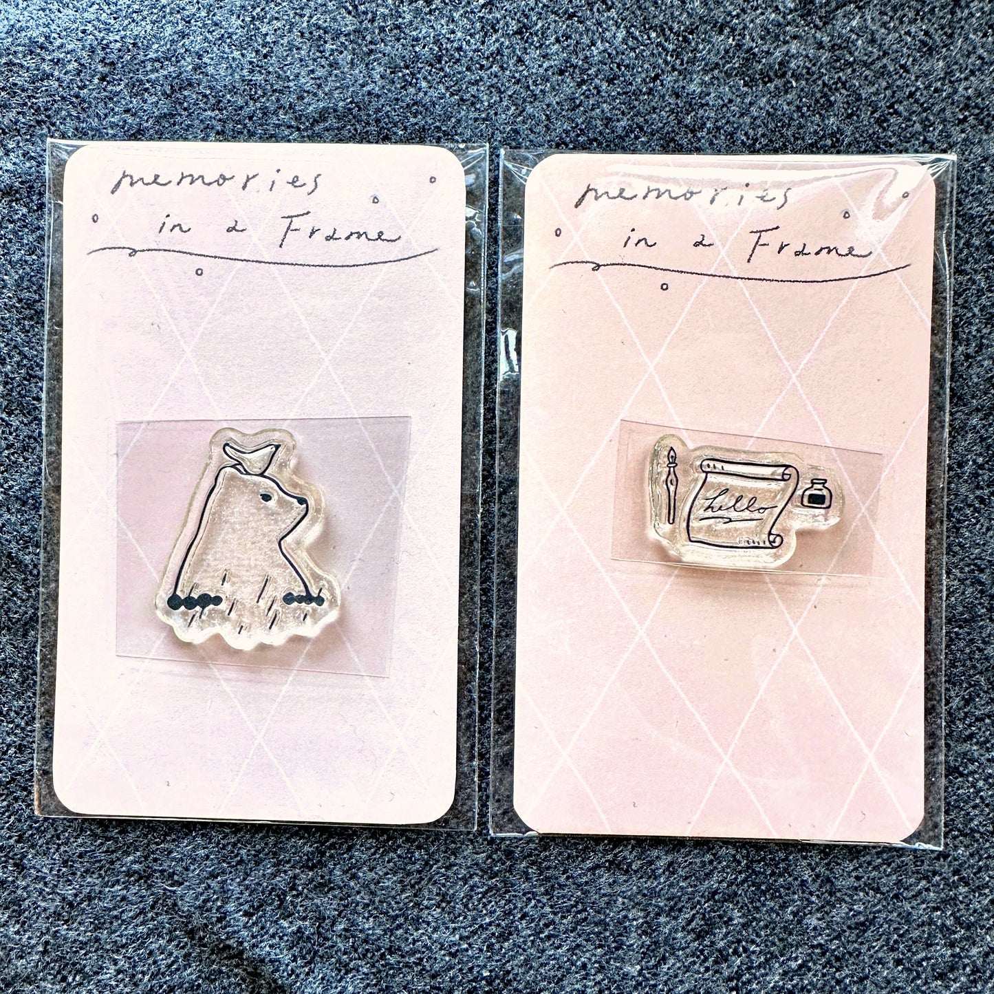 Avocadomori - Bear & Bird / Letter & Ink crystal stamps