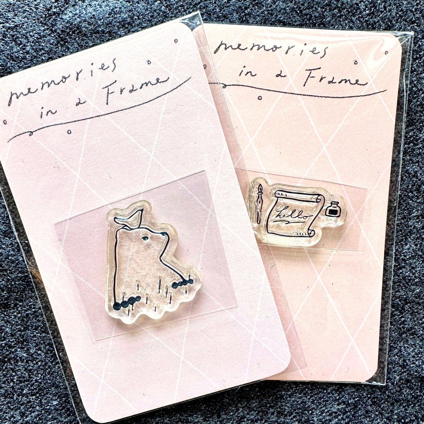 Avocadomori - Bear & Bird / Letter & Ink crystal stamps