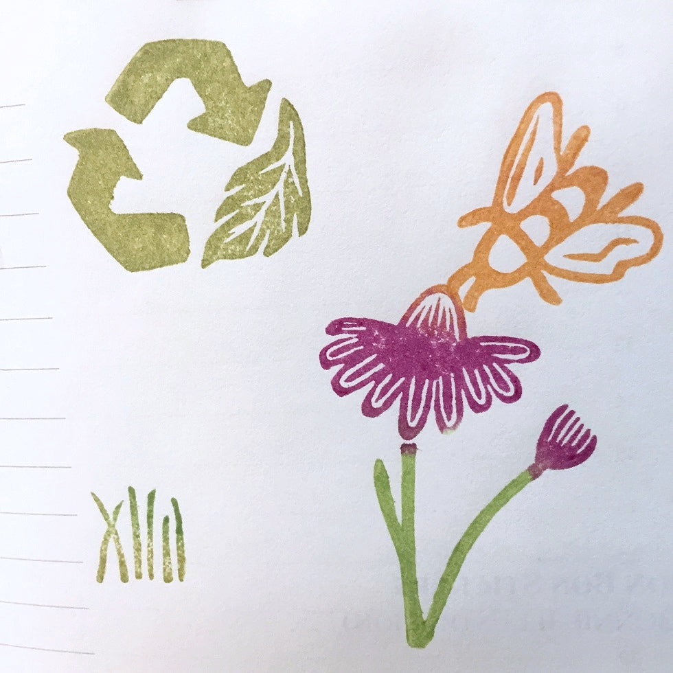 Blue Grama - Honey Bee & Grass rubber stamps [Pre-loved]