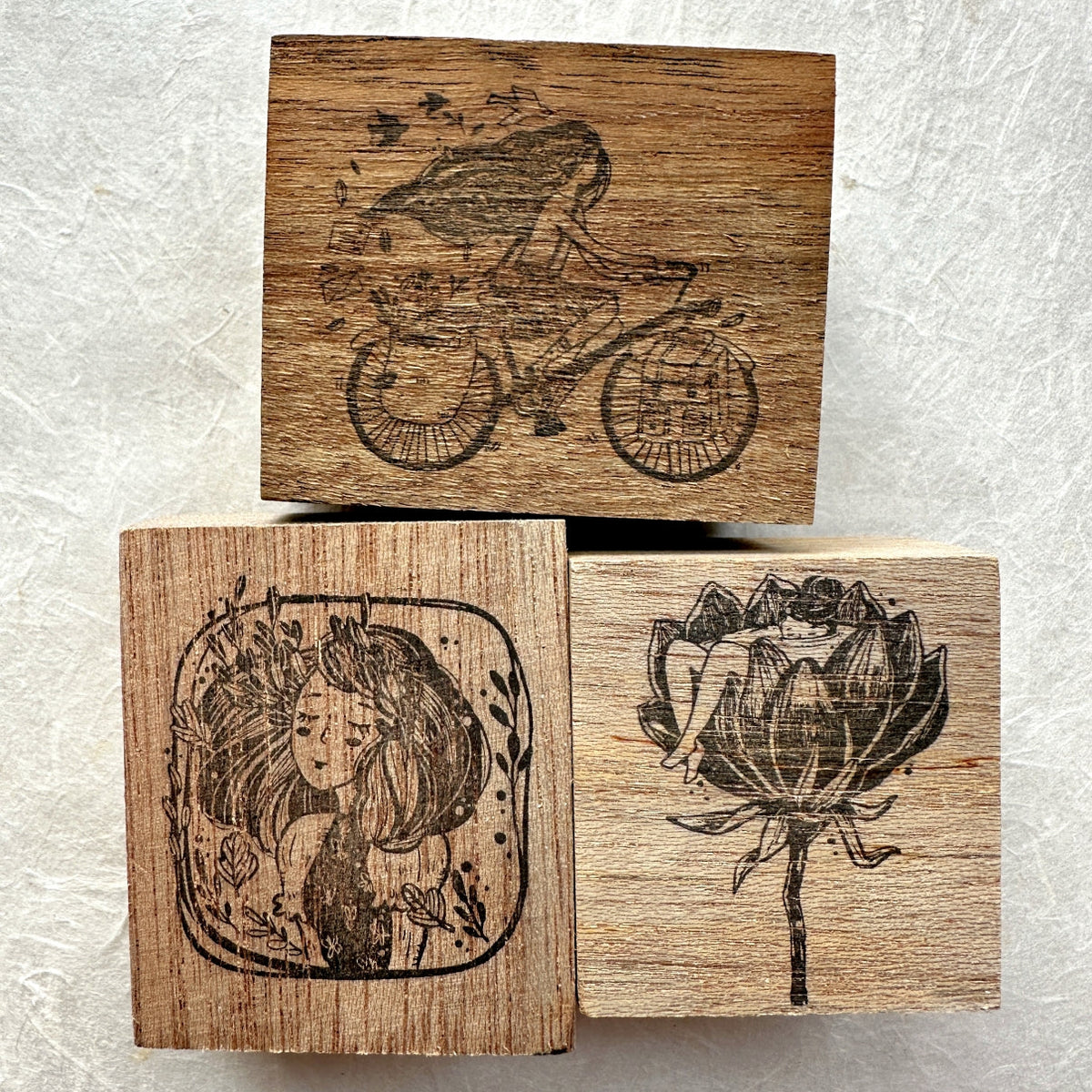Black Milk Project - Mia, Marigold, Flora Tub rubber stamps [Lightly Used]