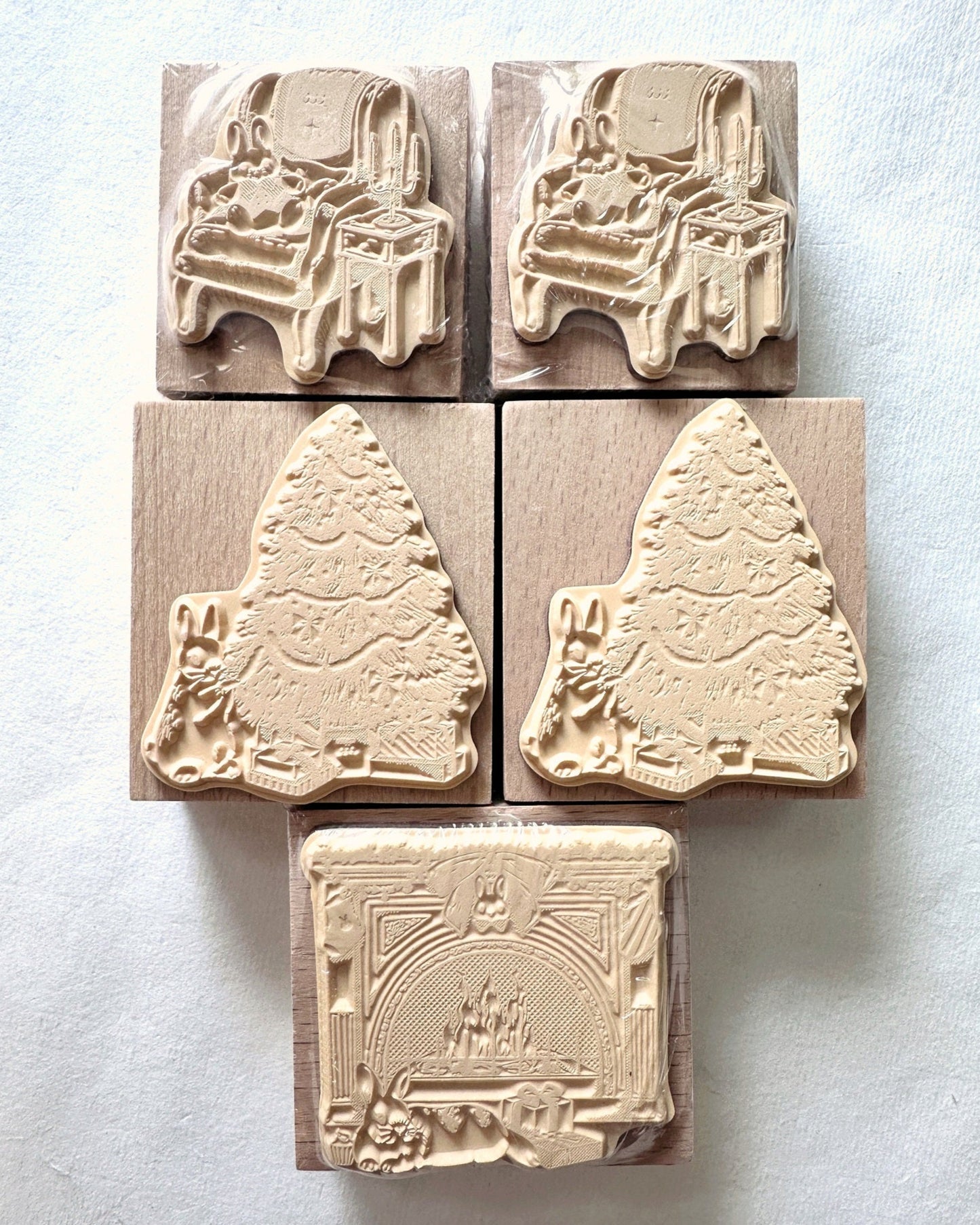 KumaYankee - Christmas Bunny rubber stamps