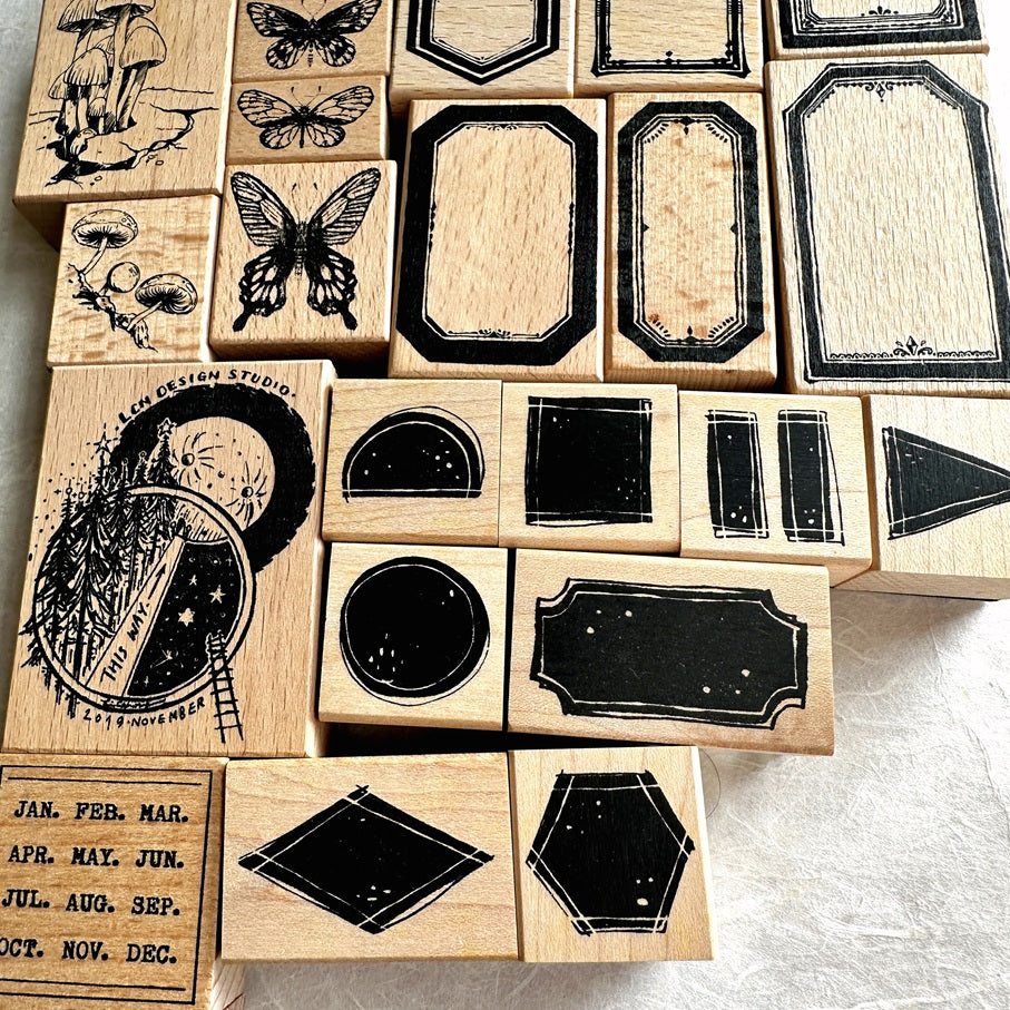 Lin Chia Ning - assorted rubber stamps [Pre-Loved]