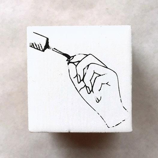 Miss Time - nail polish rubber stamp