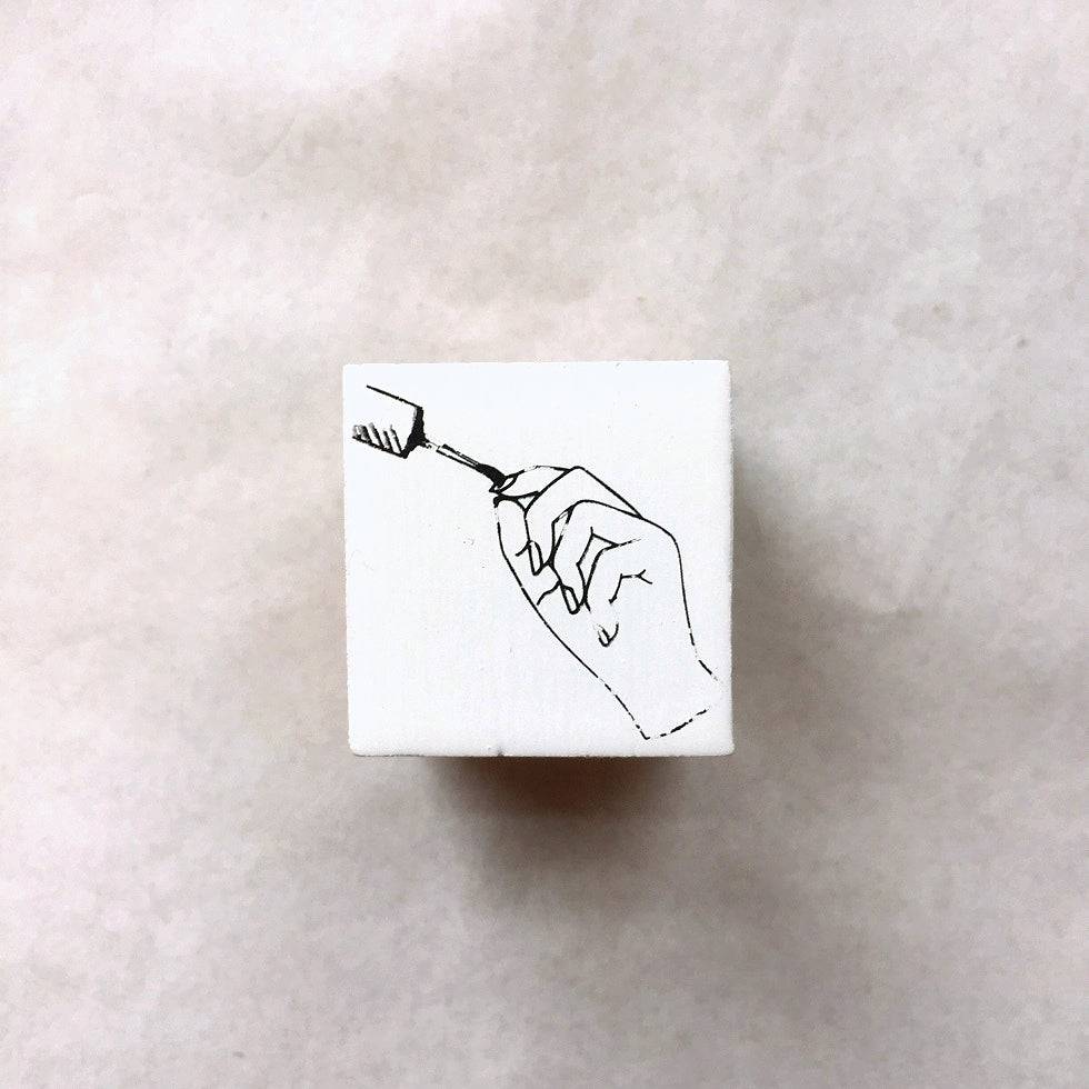Miss Time - nail polish rubber stamp