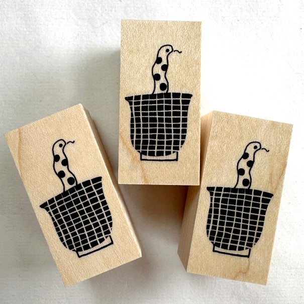 Necktie Illustration - Snake rubber stamp