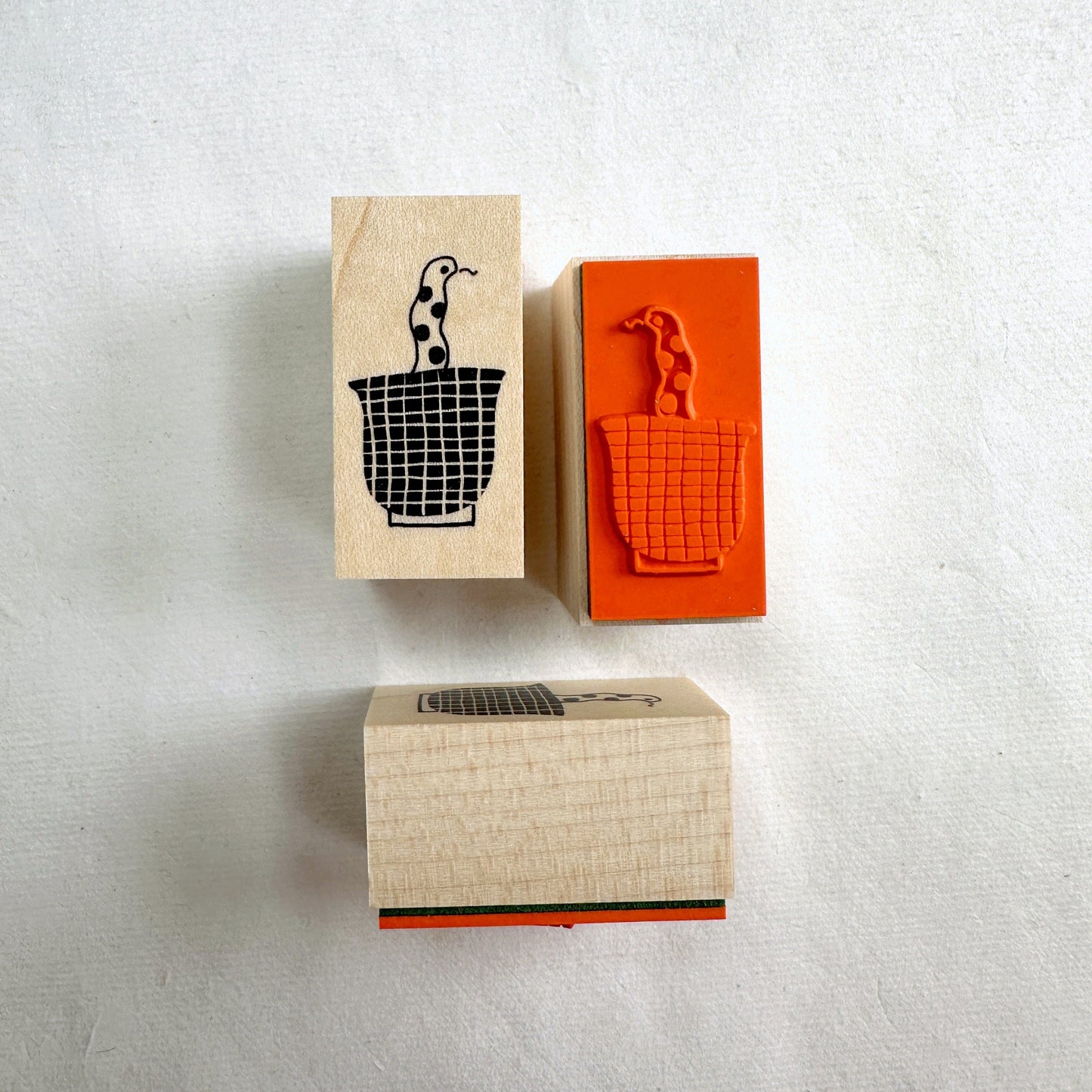 Necktie Illustration - Snake rubber stamp