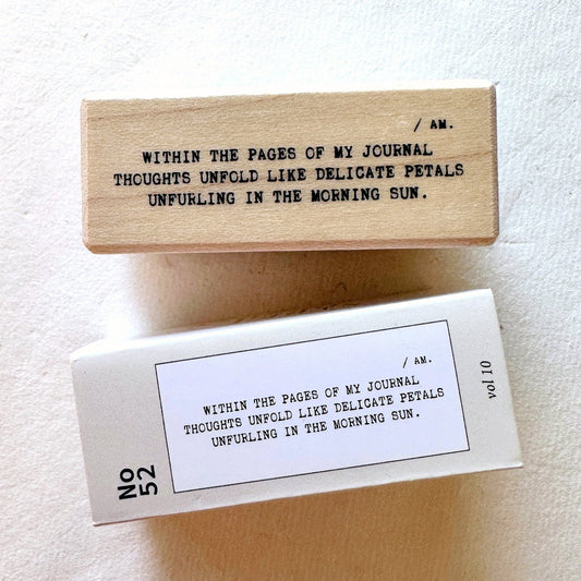 Nyret - Vol. 10 Daily Aesthetic No. 52 rubber stamp