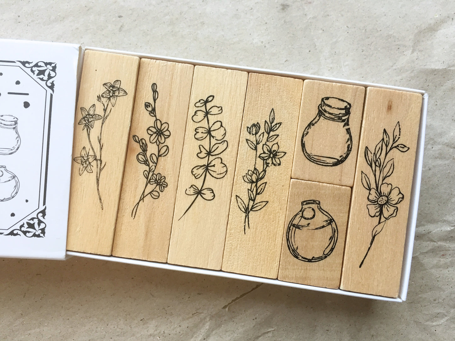 p.palette - Seeing Flowers in the Fog rubber stamps (box set)