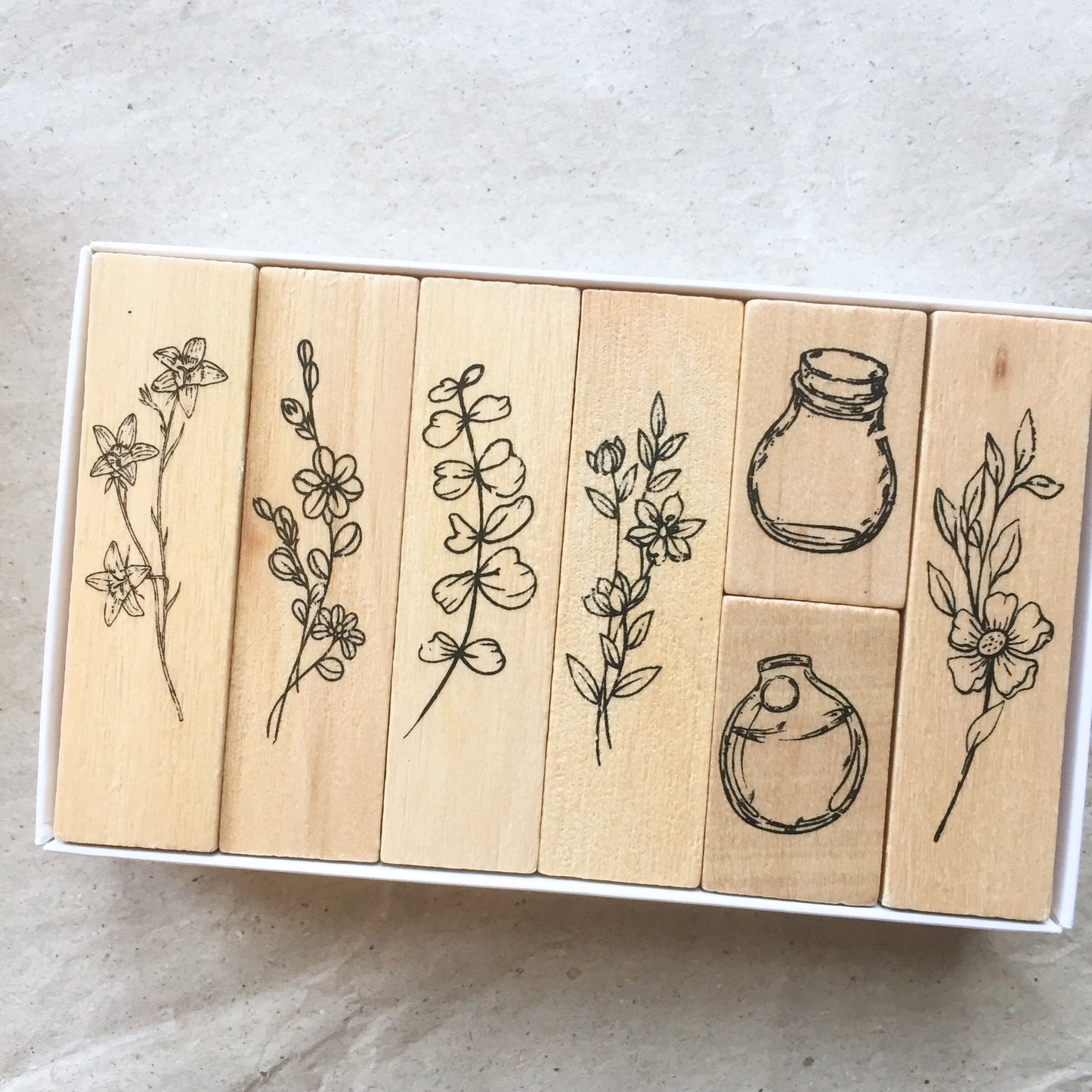 p.palette - Seeing Flowers in the Fog rubber stamps (box set)