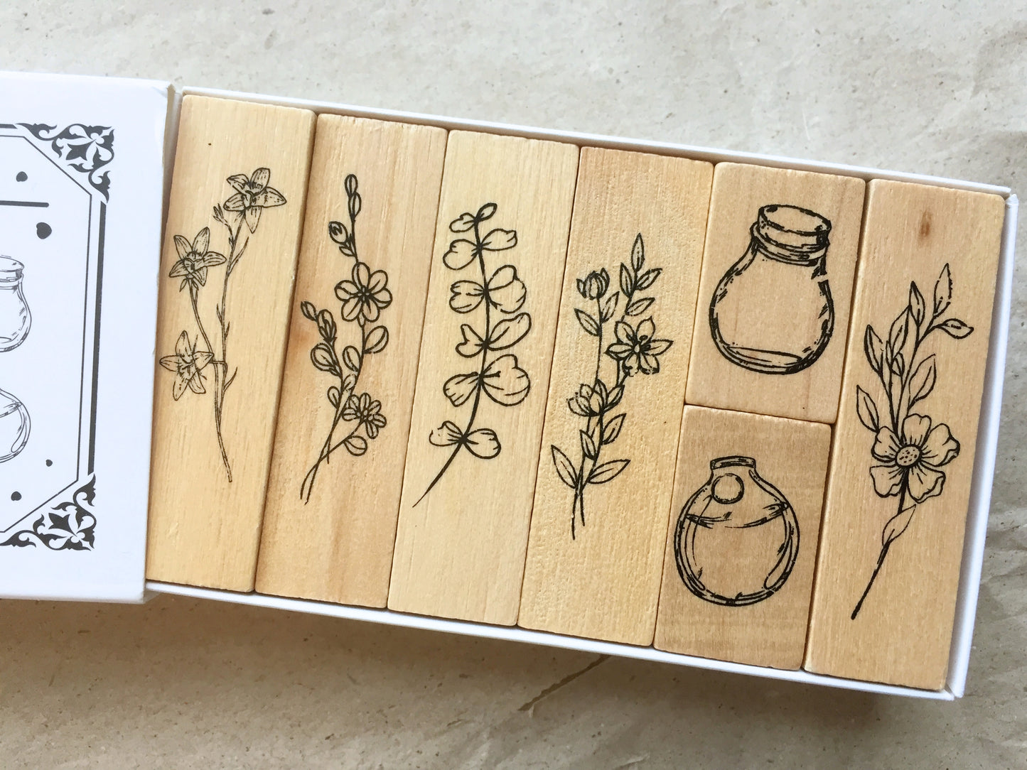 p.palette - Seeing Flowers in the Fog rubber stamps (box set)