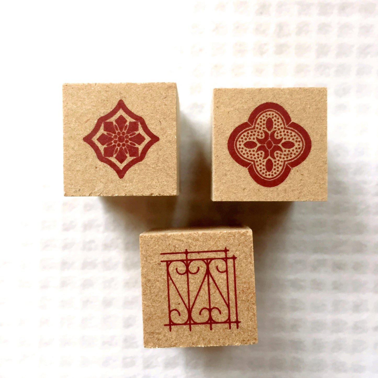 Somesortoffern - Tile pattern mini rubber stamps (gachapon)