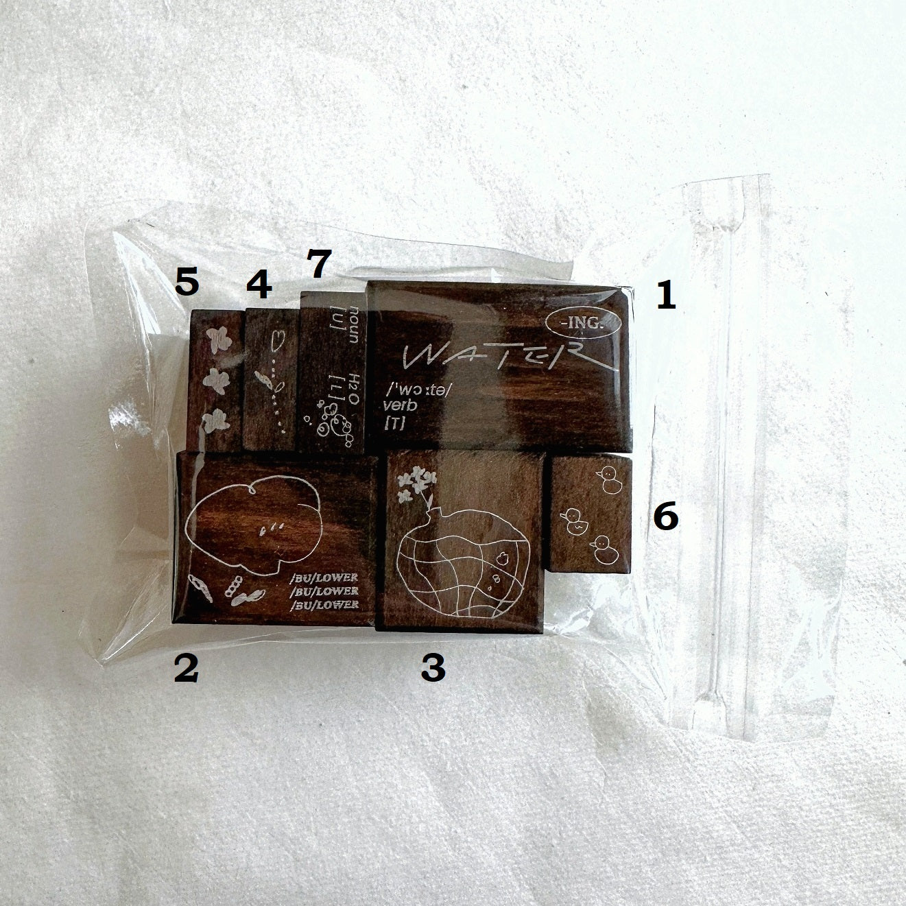 Somesortoffern - /Water Water/ rubber stamp set
