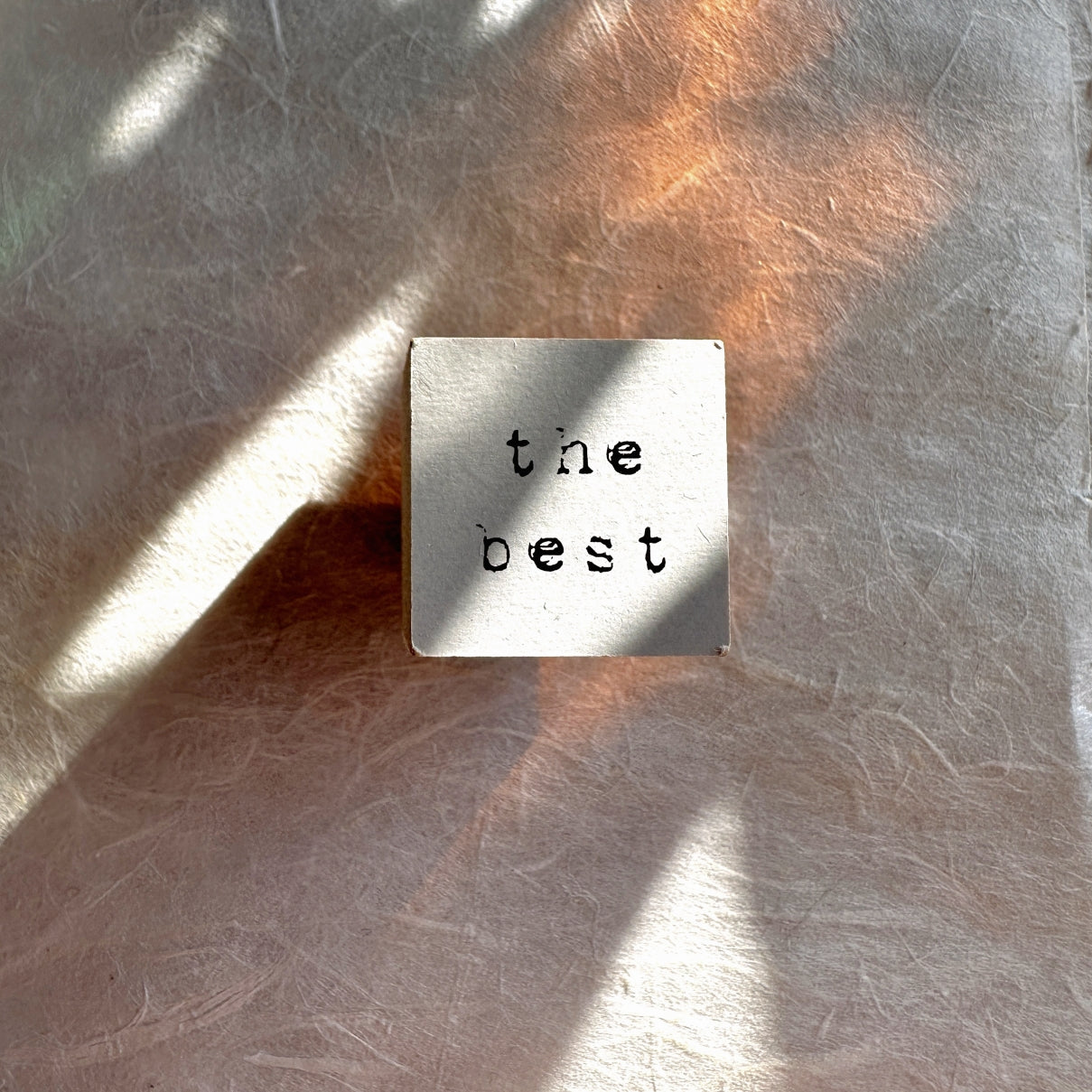 DESTASH: Traveling on Paper - typed text gachapon stamp [New/Unused]