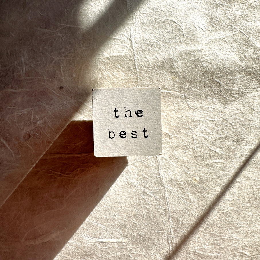 DESTASH: Traveling on Paper - typed text gachapon stamp [New/Unused]