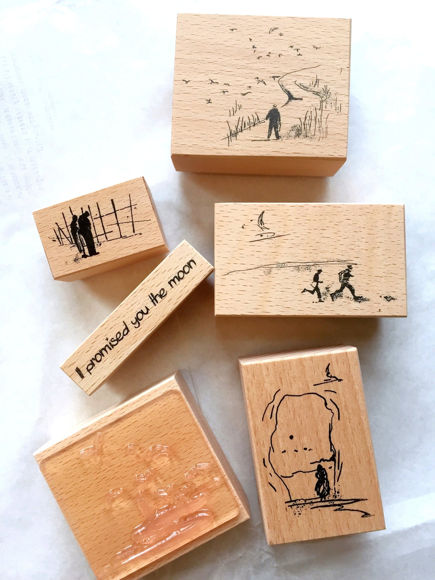 Two Raccoons x 呆毛甜心 - Twilight collection rubber stamps