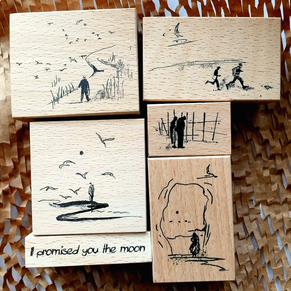 Two Raccoons x 呆毛甜心 - Twilight collection rubber stamps