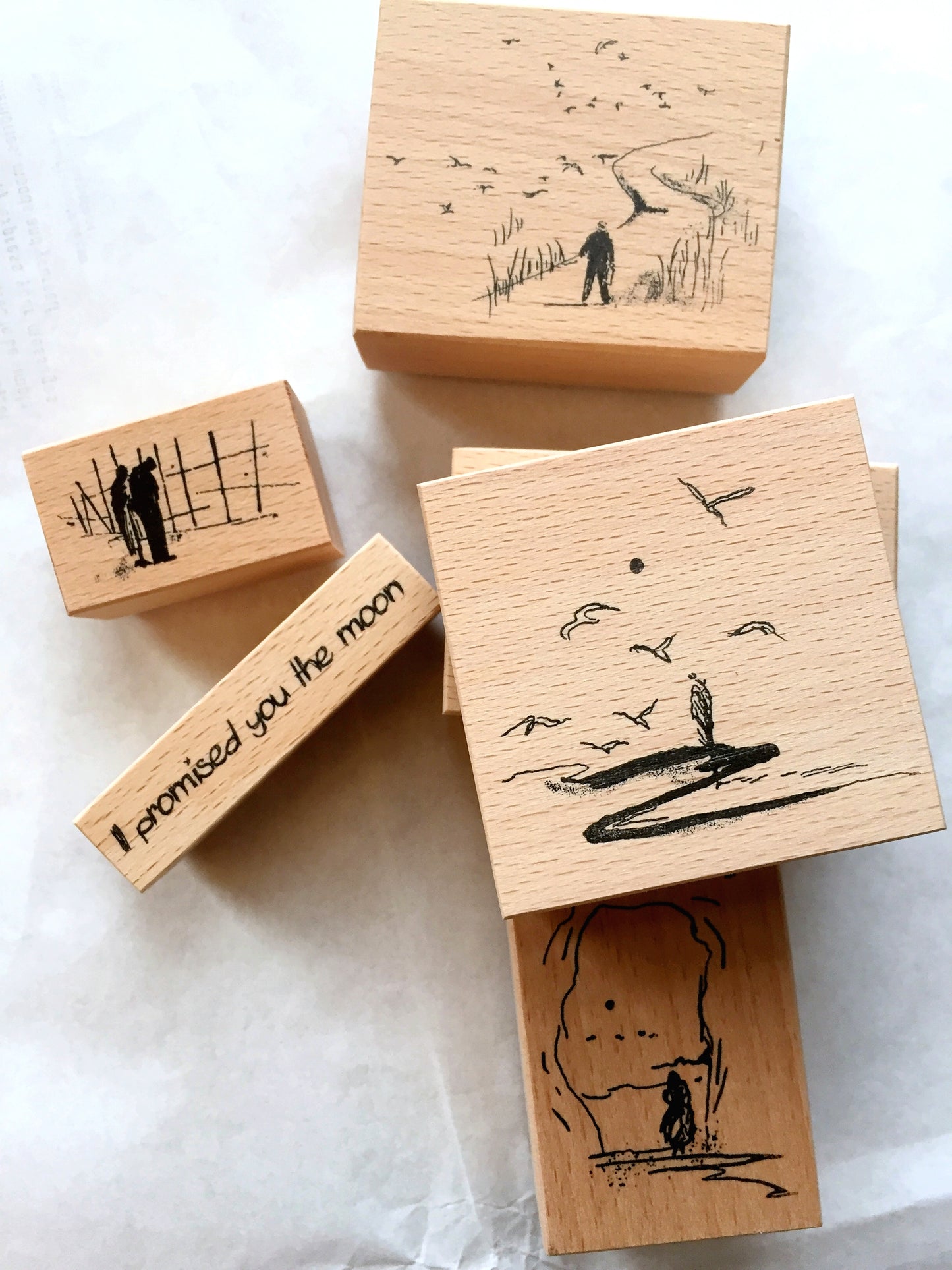 Two Raccoons x 呆毛甜心 - Twilight collection rubber stamps