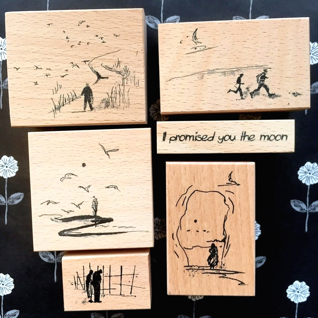 Two Raccoons x 呆毛甜心 - Twilight collection rubber stamps