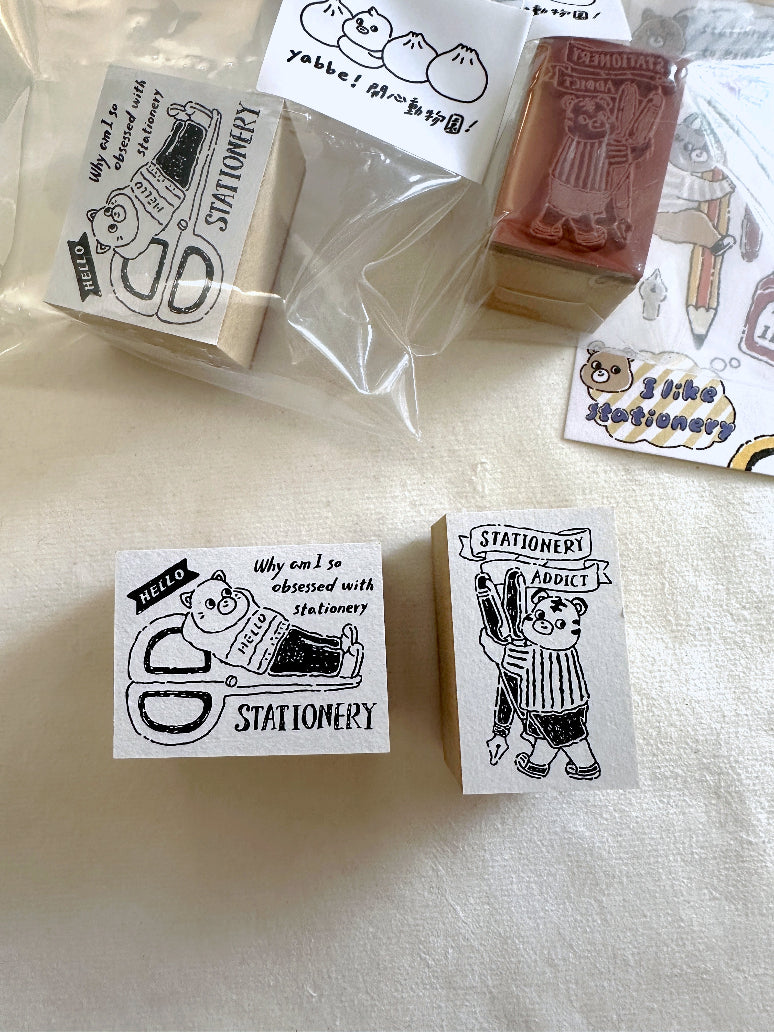 Yabee Zoo - Stationery Addict Happy Animal rubber stamps