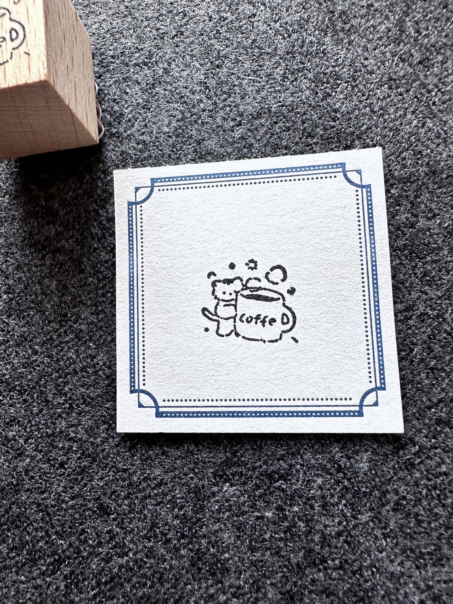 Muguang - Live a Good Life cat rubber stamps