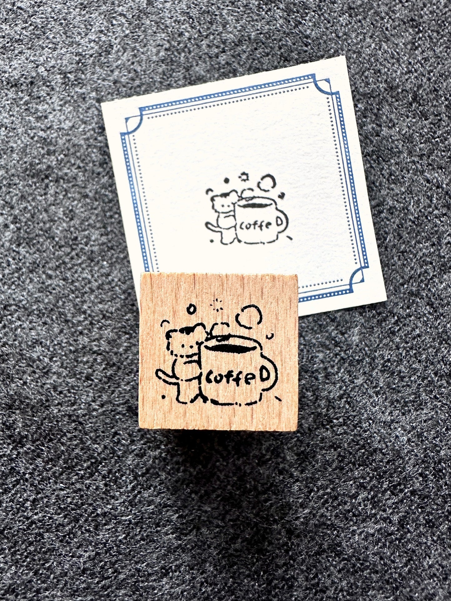 Muguang - Live a Good Life cat rubber stamps