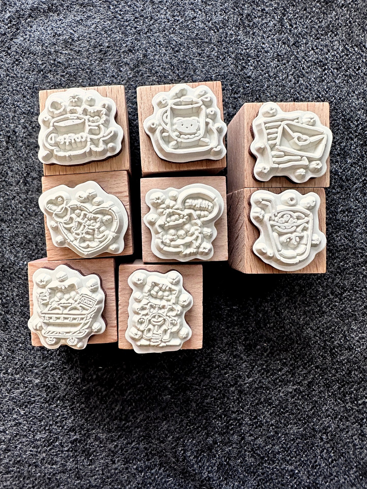 Muguang - Live a Good Life cat rubber stamps