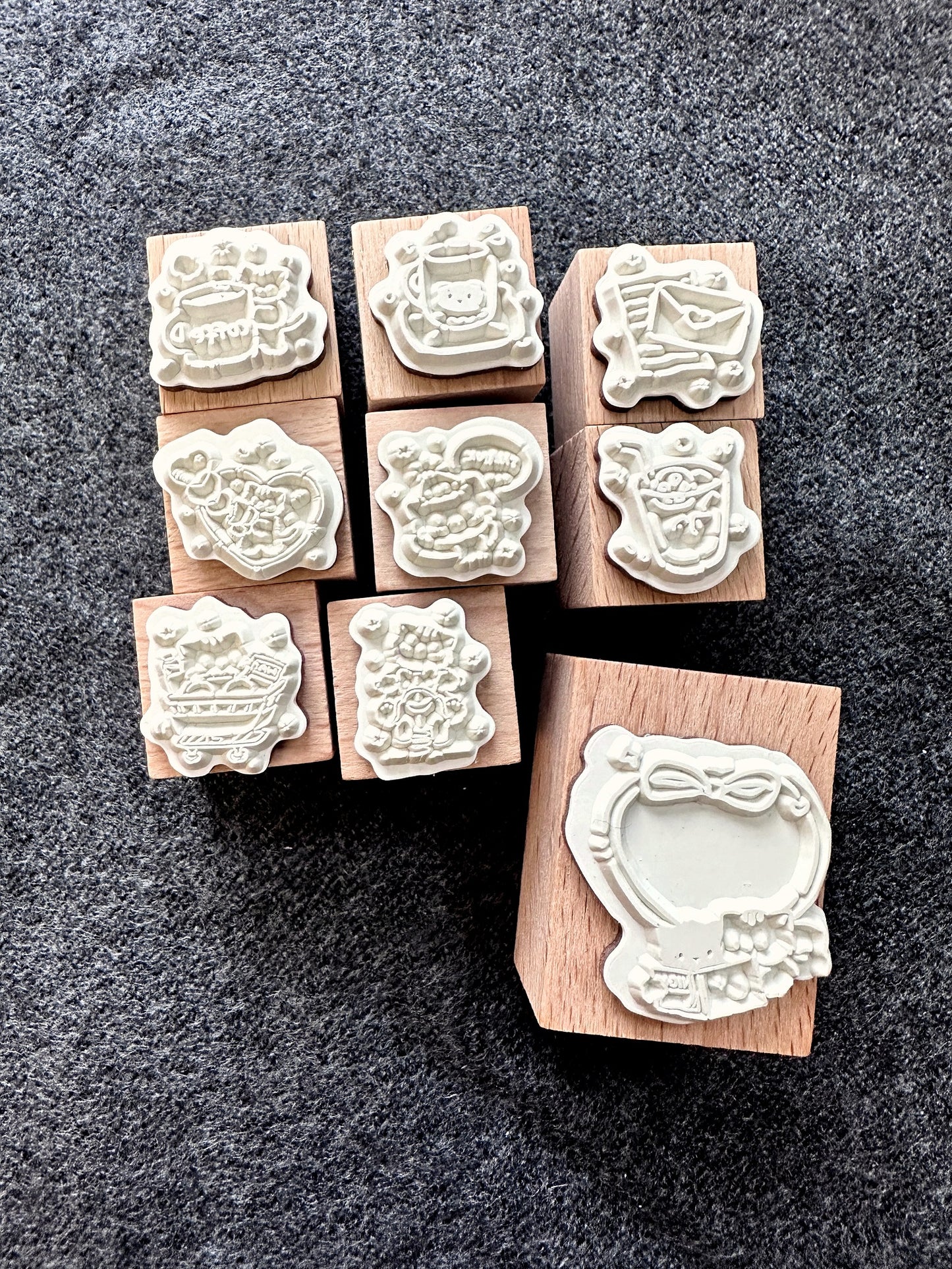 Muguang - Live a Good Life cat rubber stamps