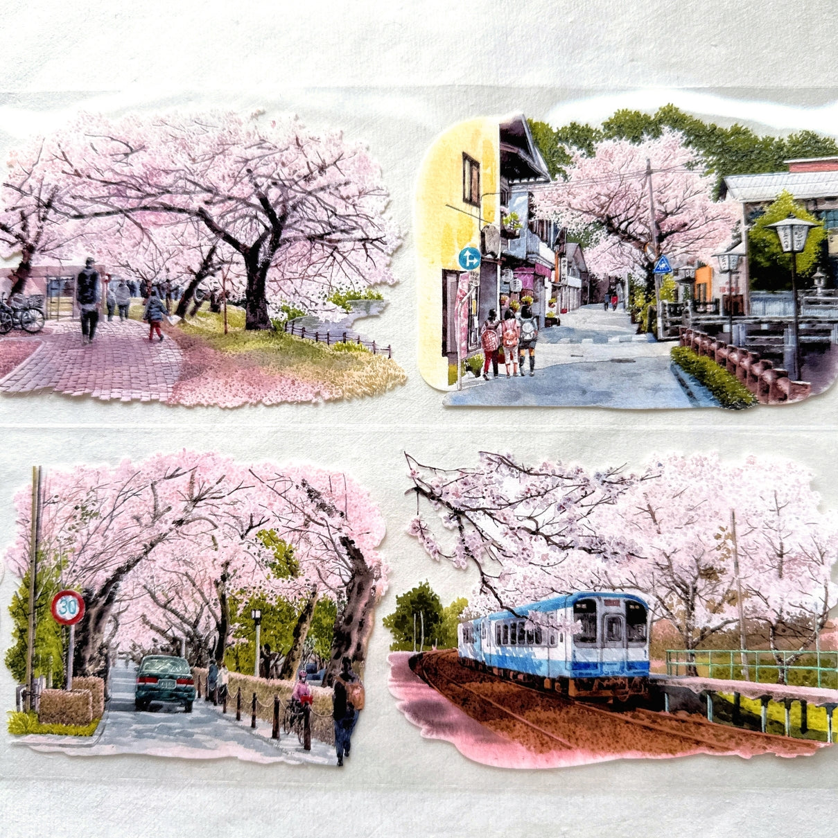 品川日-SUN - Pink Floral Fragrance 8 cm crystal ink PET tape SAMPLES