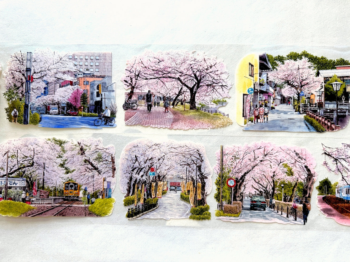品川日-SUN - Pink Floral Fragrance 8 cm crystal ink PET tape SAMPLES