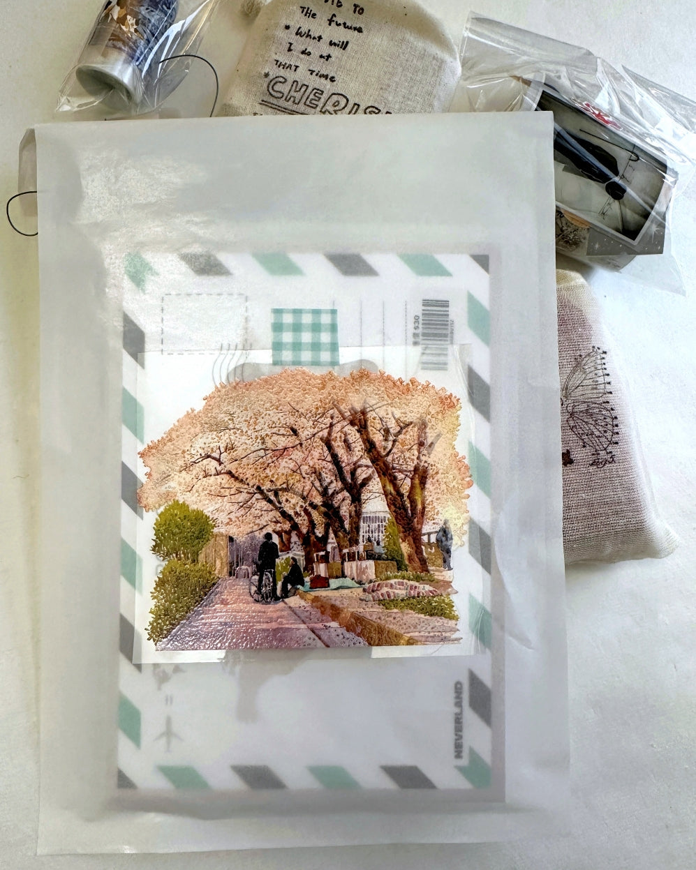 品川日-SUN - Pink is Flying Everywhere 8 cm crystal ink PET tape SAMPLES