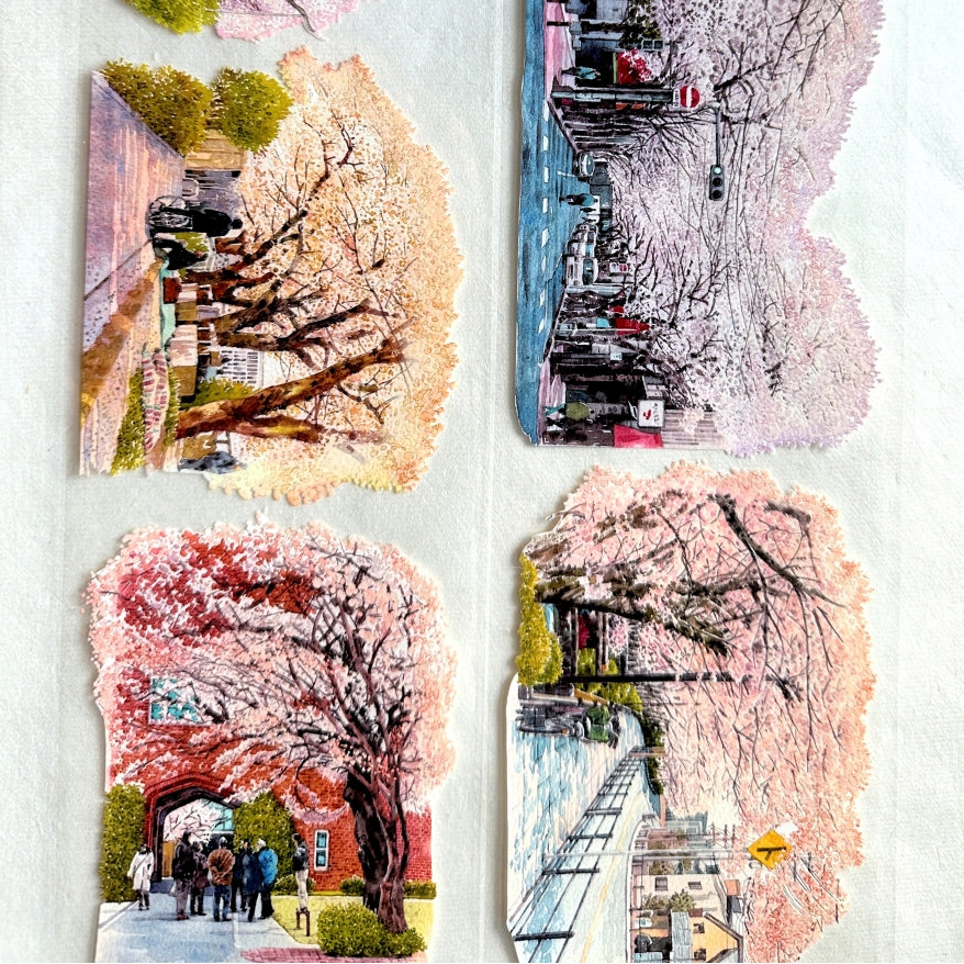 品川日-SUN - Pink is Flying Everywhere 8 cm crystal ink PET tape SAMPLES