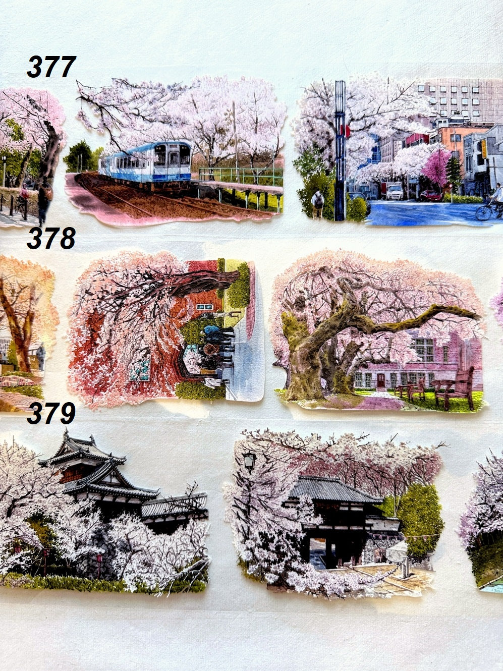 品川日-SUN - Pink Floral Fragrance 8 cm crystal ink PET tape SAMPLES