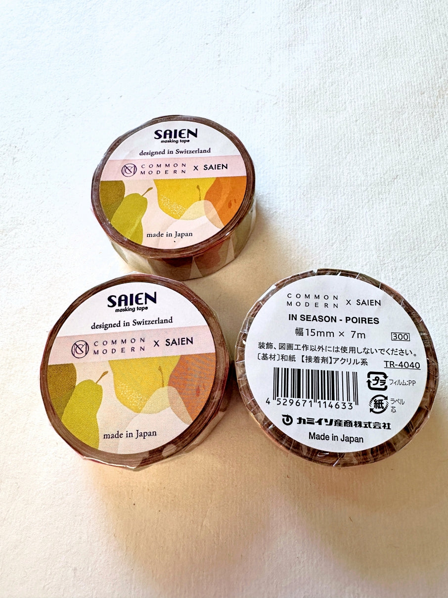 Common Modern x SAIEN - Pear Season washi tape (Whole Roll)