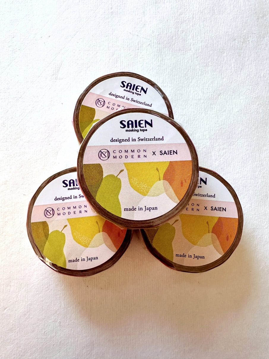 Common Modern x SAIEN - Pear Season washi tape (Whole Roll)