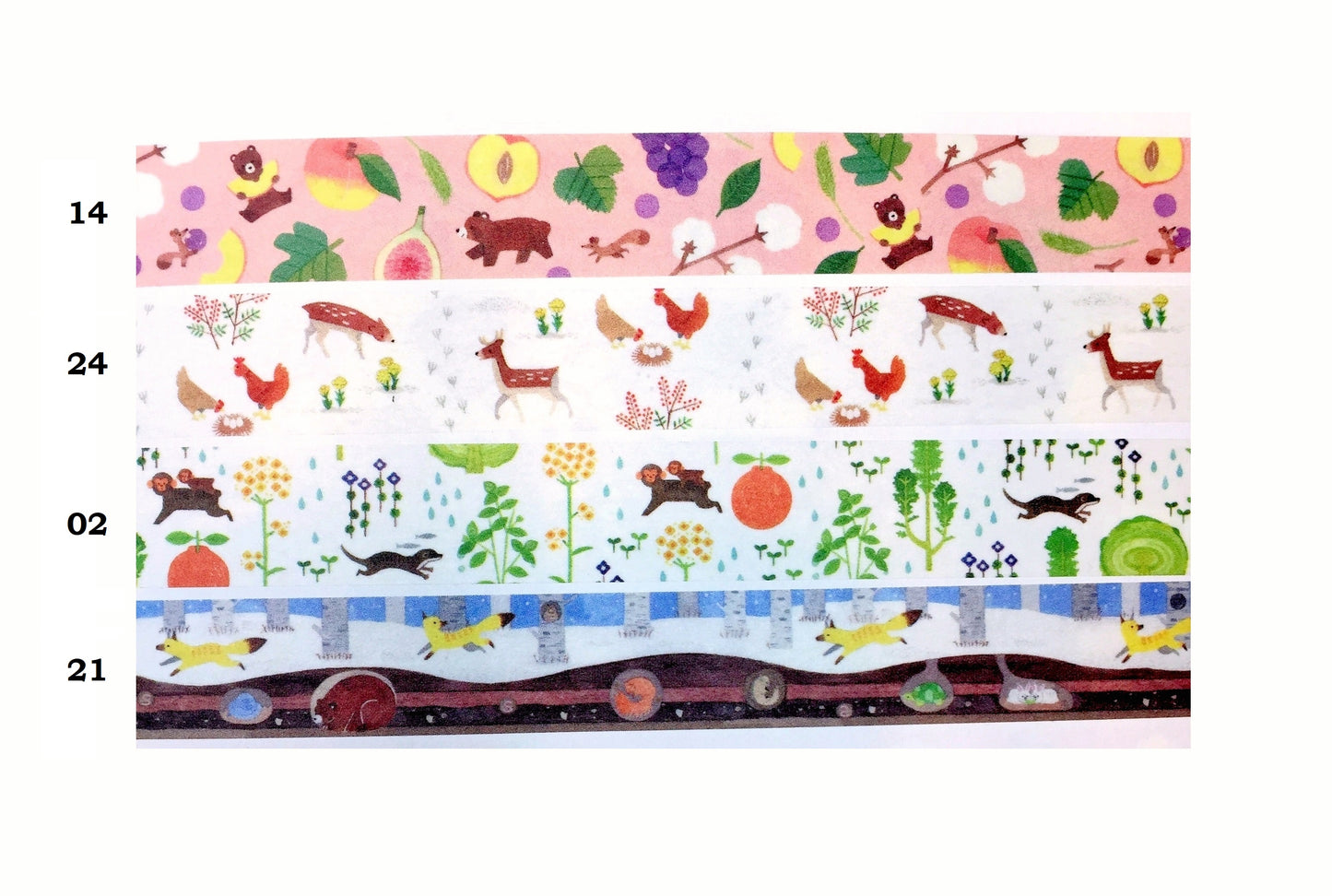 Koyomi Seikatsu - Japanese animal washi tapes SAMPLES