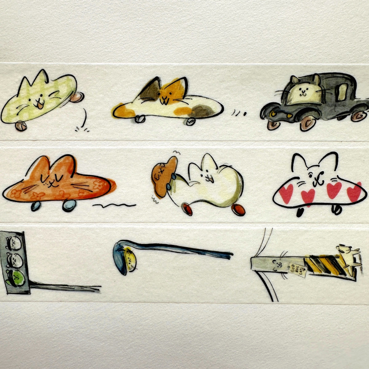 Severus Lian - Chasing Cars washi tape SAMPLES