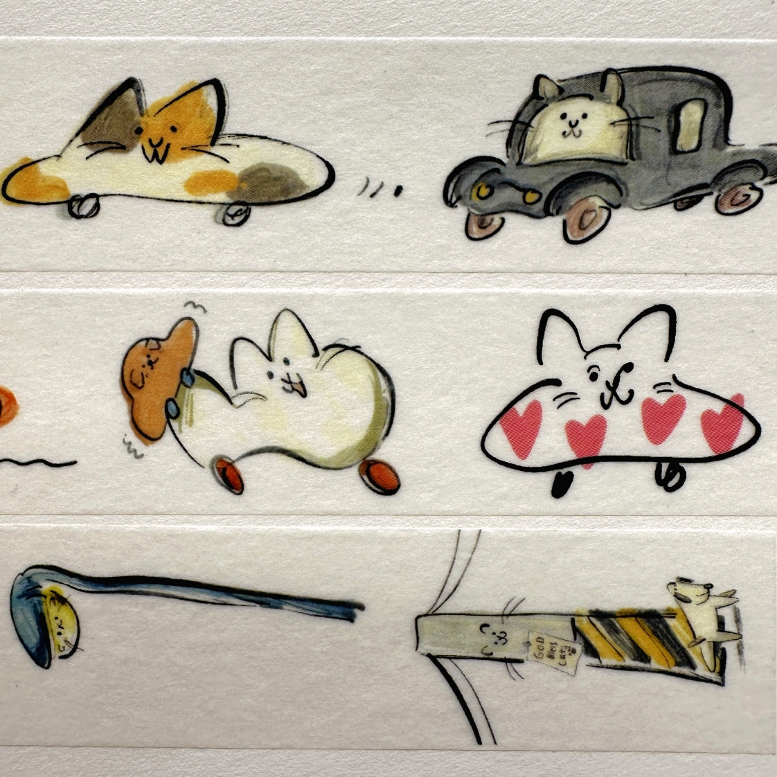 Severus Lian - Chasing Cars washi tape SAMPLES