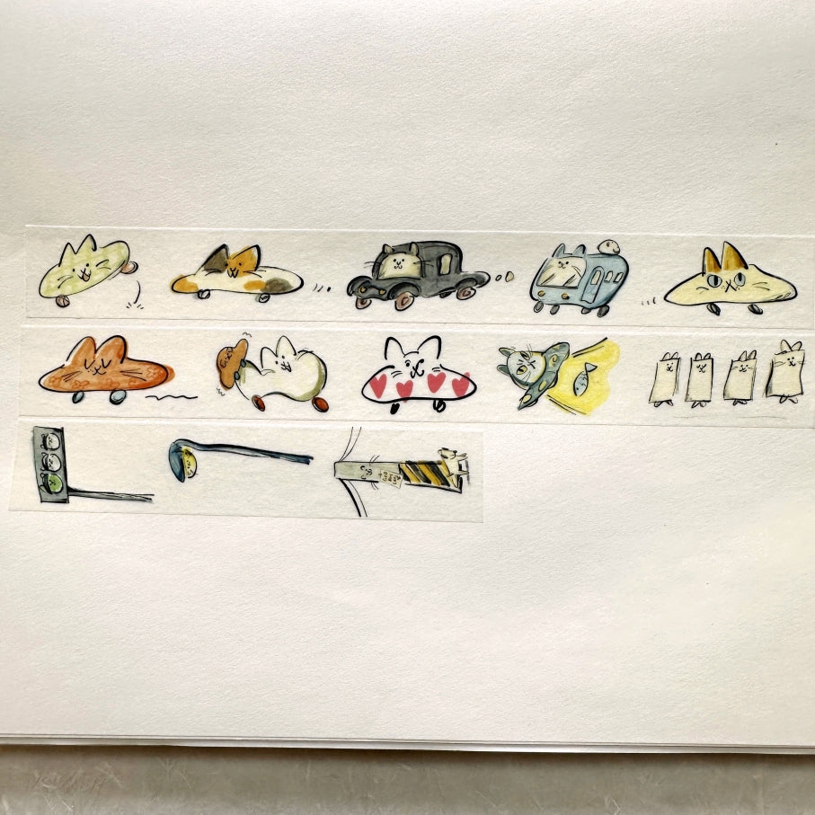 Severus Lian - Chasing Cars washi tape SAMPLES